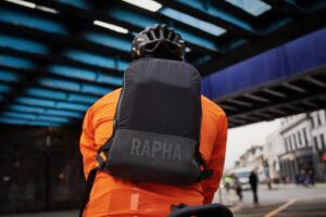 2020 Rapha Pro Team backpack  – on back.jpg