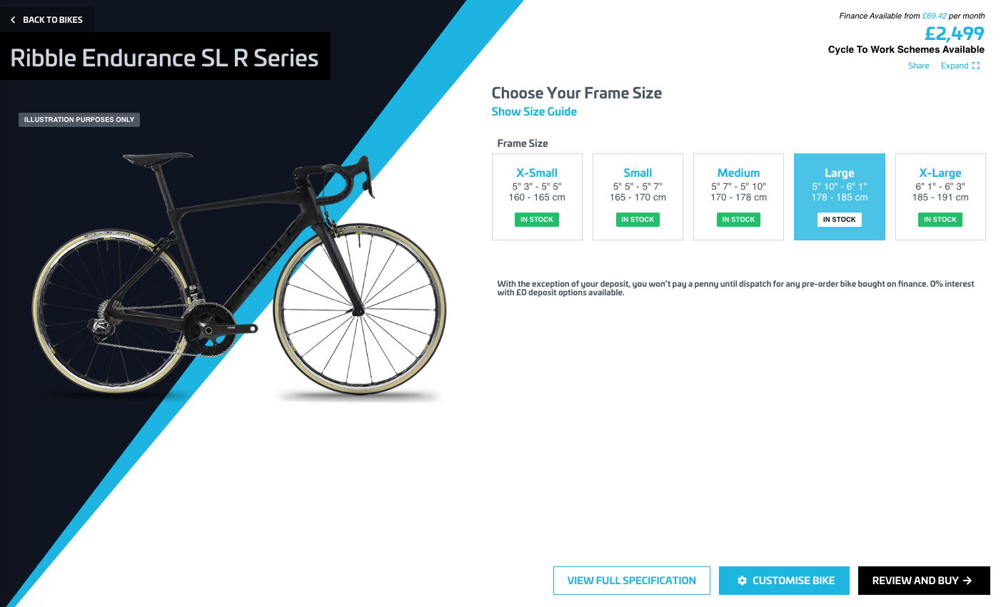 Ribble bikebuilder &ndash; frame