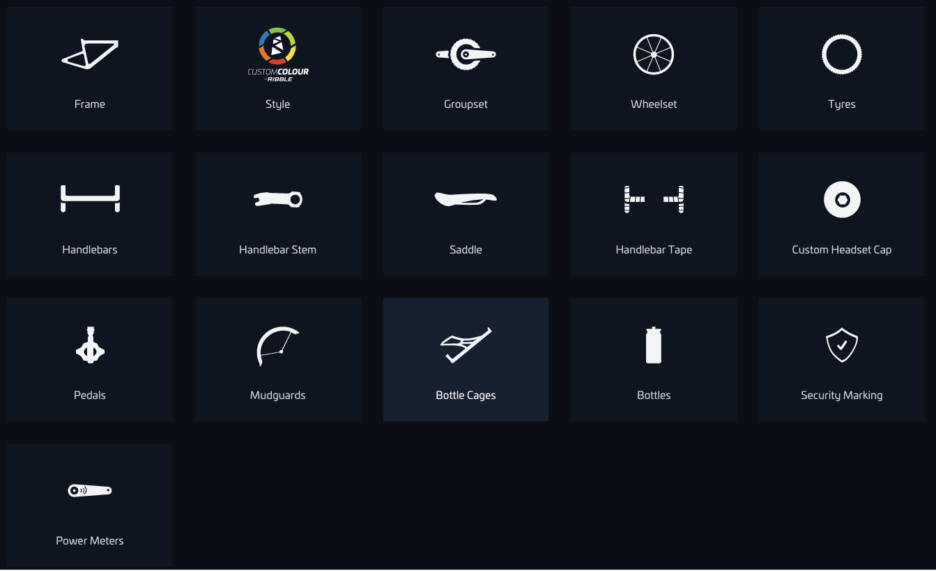 Ribble bikebuilder &ndash; components