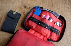 Bikepacking first aid repair kit