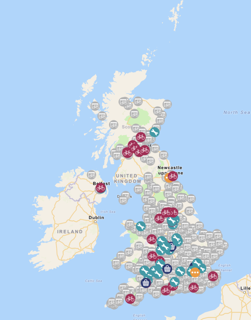 Cycles for Key Workers map