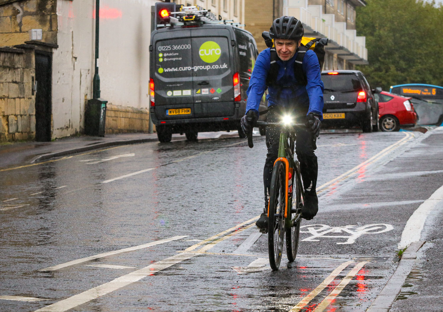 Riding in the rain 1