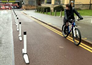 Leeds pop-up cycle lane