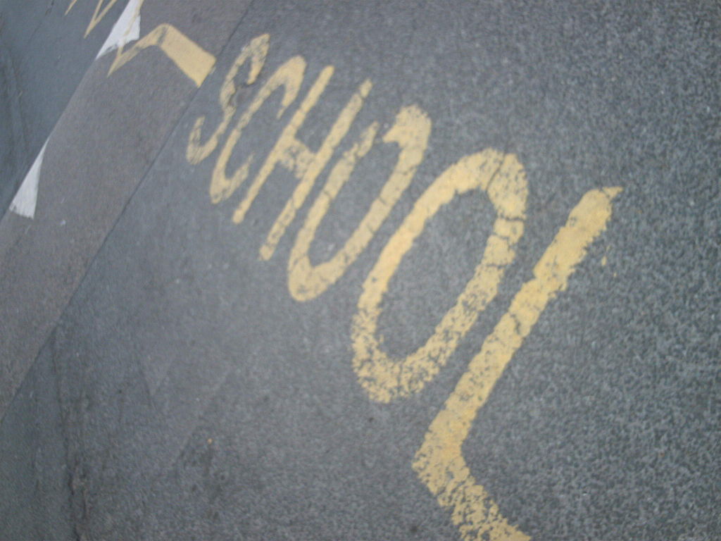 School road markings (public domain)