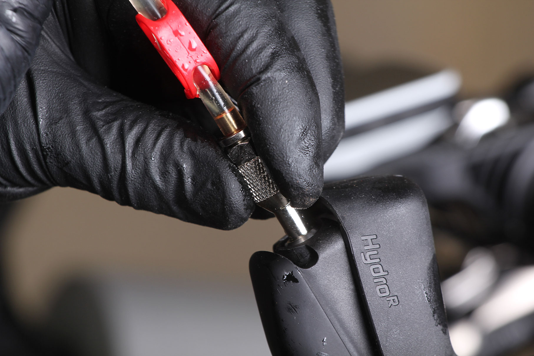 attach quarter full syringe