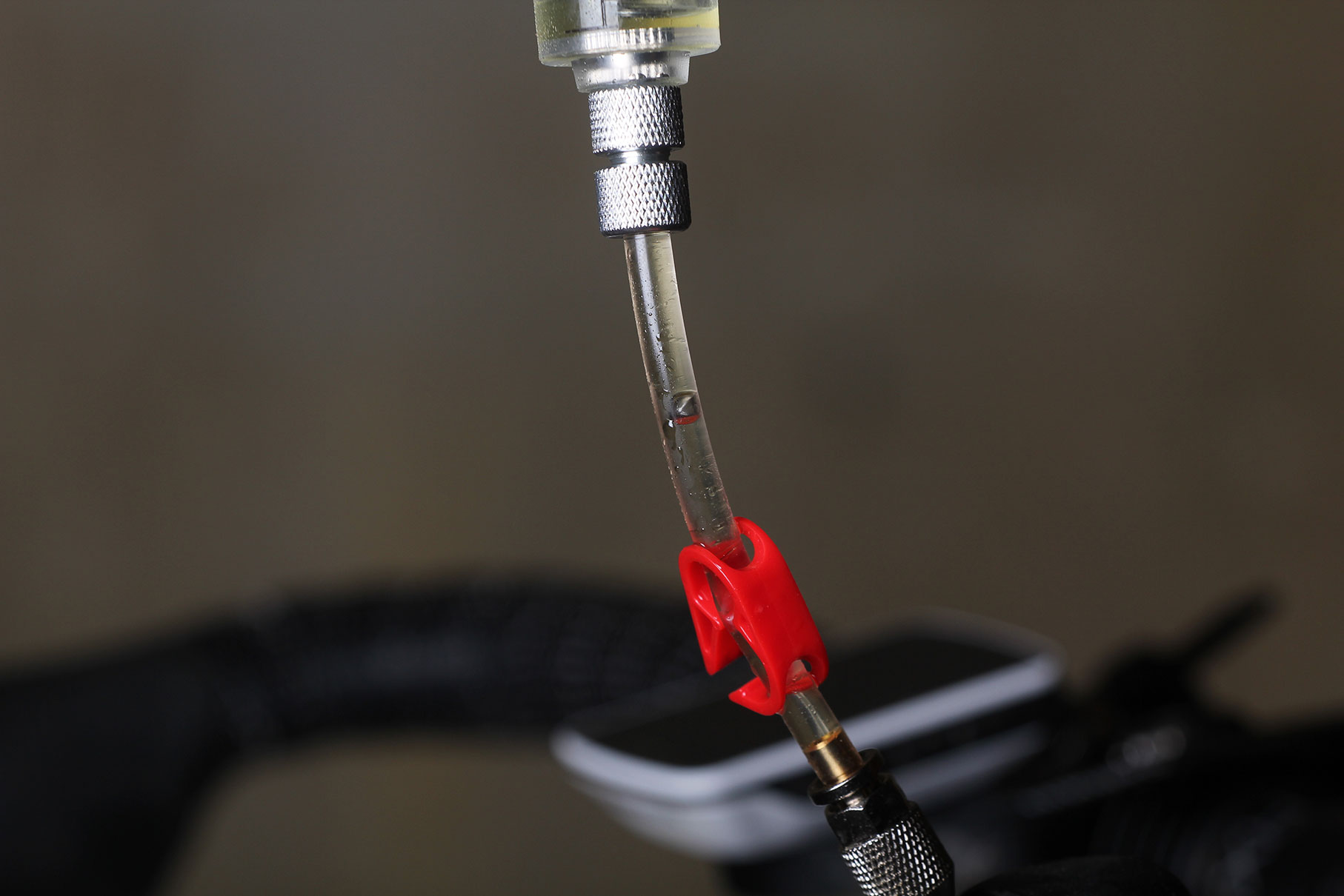 bubble in lever tube