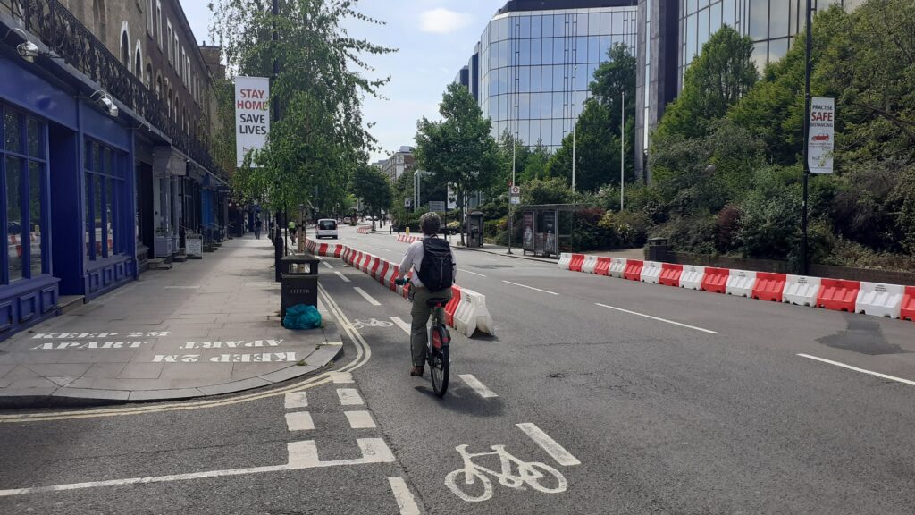 Pop-up infrastructure in Olympia (copyright Simon MacMichael)