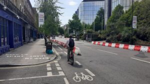 Pop-up infrastructure in Olympia (copyright Simon MacMichael)