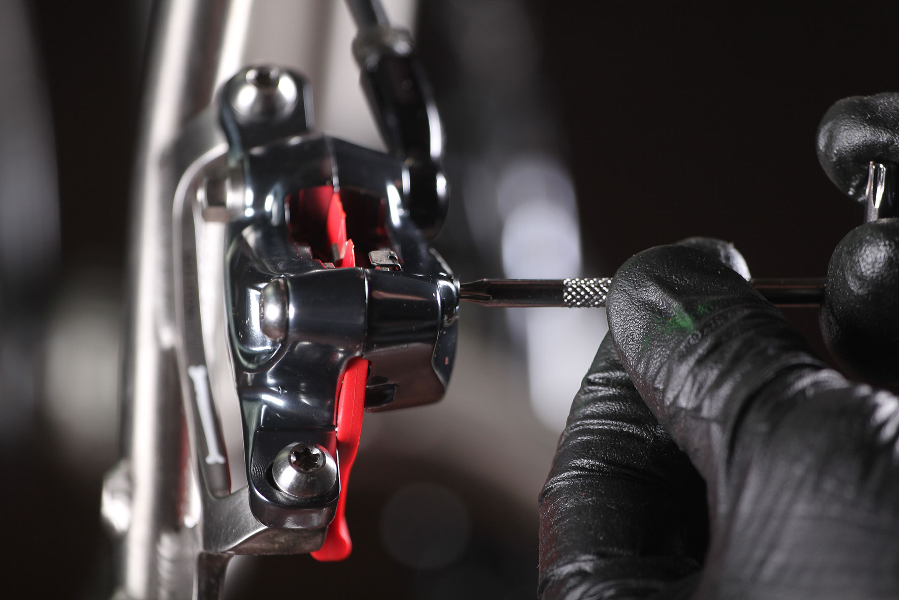 Remove pad carrier bolt