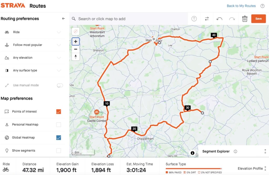 2023 Strava route - 1
