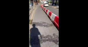 Reigate temporary cycle lane (picture via Christian Froggatt on Twitter).PNG
