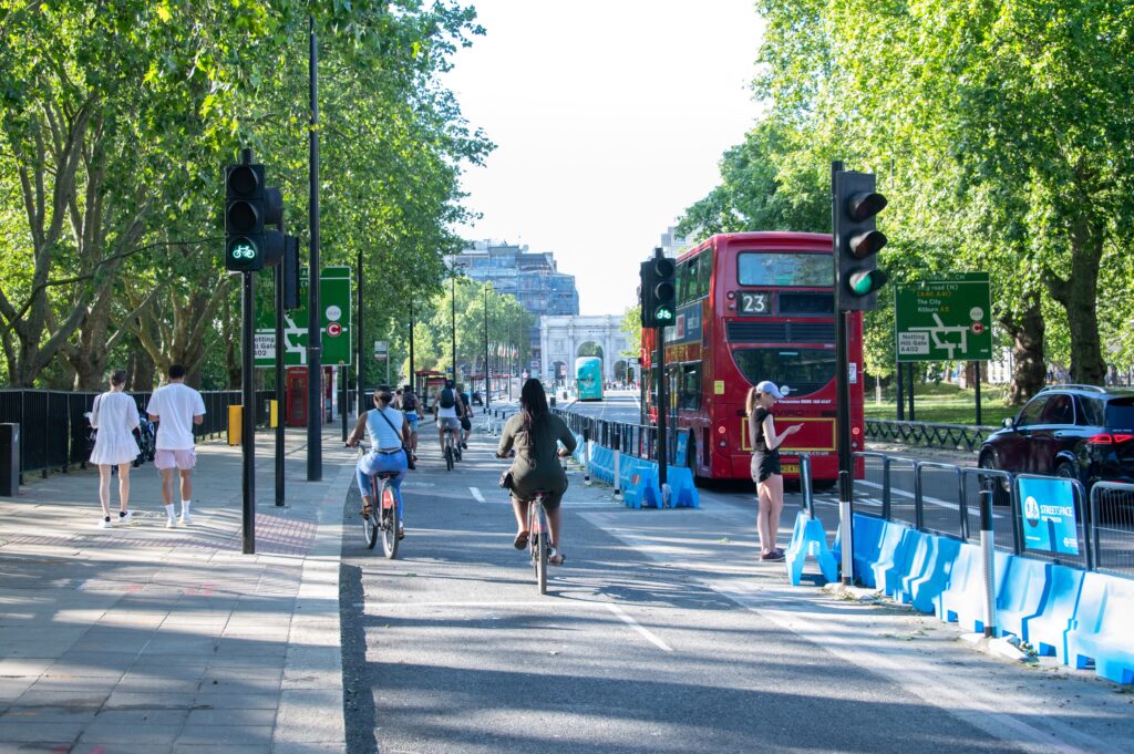 Park Lane cycling