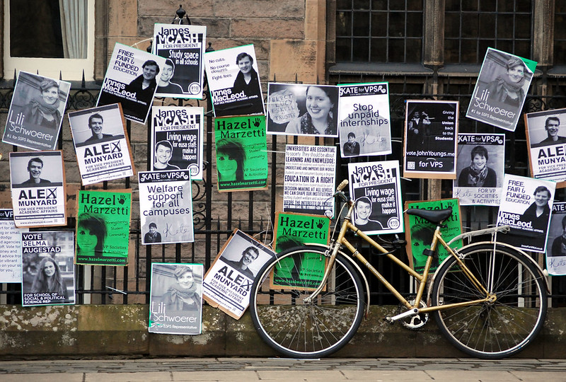 Student elections at Edinburgh university licenced CC BY SA 2.0 by ms-akr on Flickr
