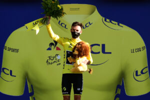 Adam Yates in yellow after Tour de France 2020 stage 5 – picture credit A.S.O.Alex Broadway