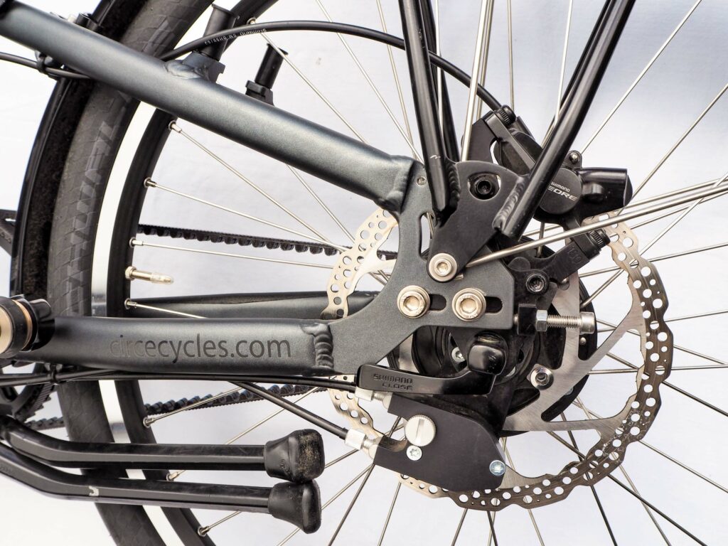 2020 Circe Cycles Eos Tandem – chainstay and rear disc brake.jpg