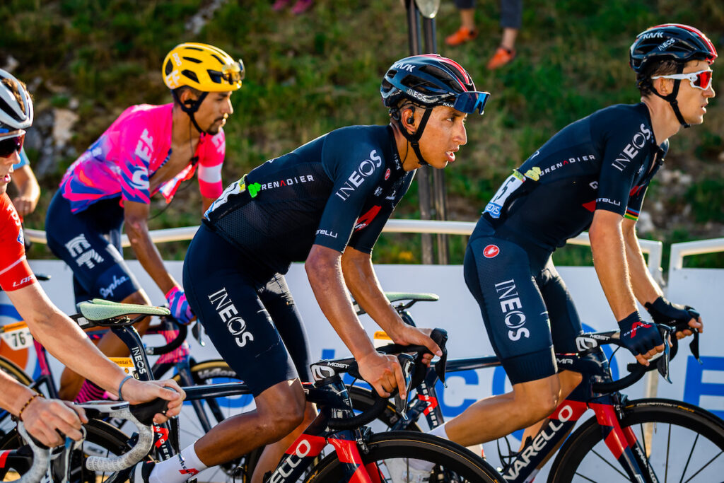 Egan Bernal at the 2020 Tour de France (picture credit Alex Whitehead, SWpix.com)