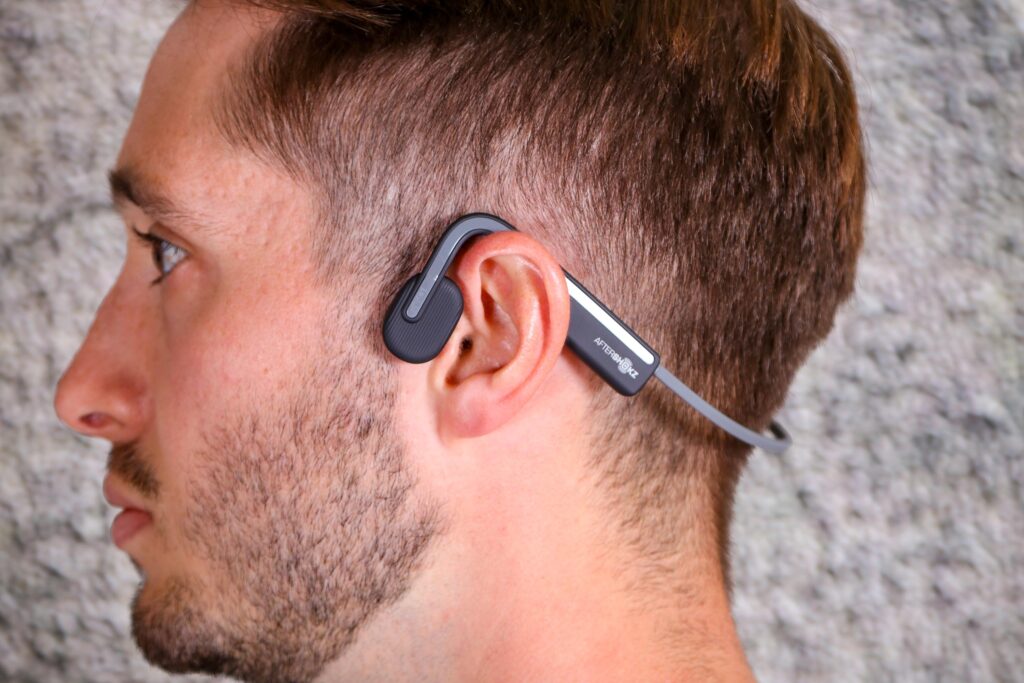 2020 Aftershockz OPENMOVE Wireless Bone Conduction Headphones – worn1.jpg