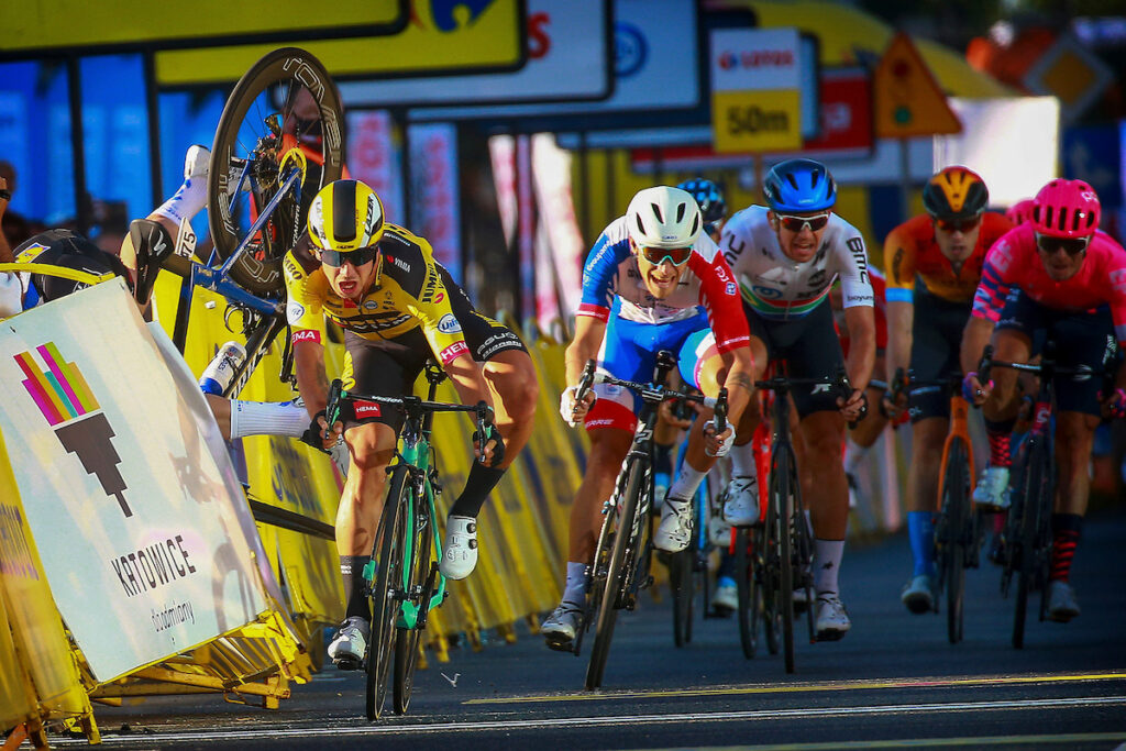 Fabio Jakobsen crash at 2020 Tour de Pologne (picture credit ilario Biondi/LB/RB/CorVos/SWpix.com).JPG