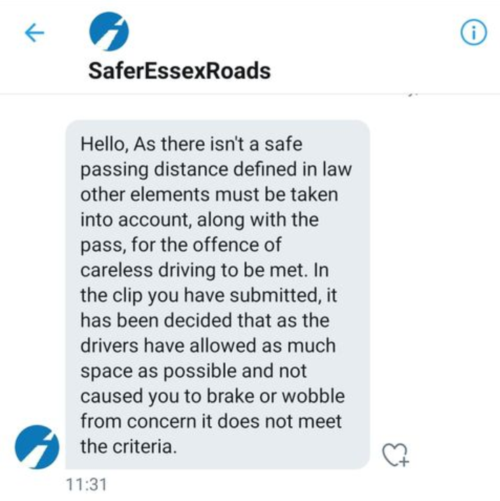 safer esses roads message &ndash; screenshot via Michael Greene.PNG