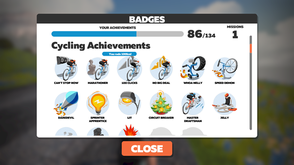 zwift achievements