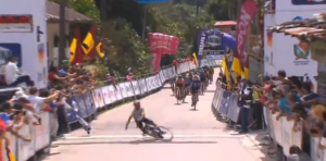 Finish line crash