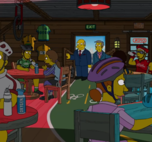 The Simpsons biker bar