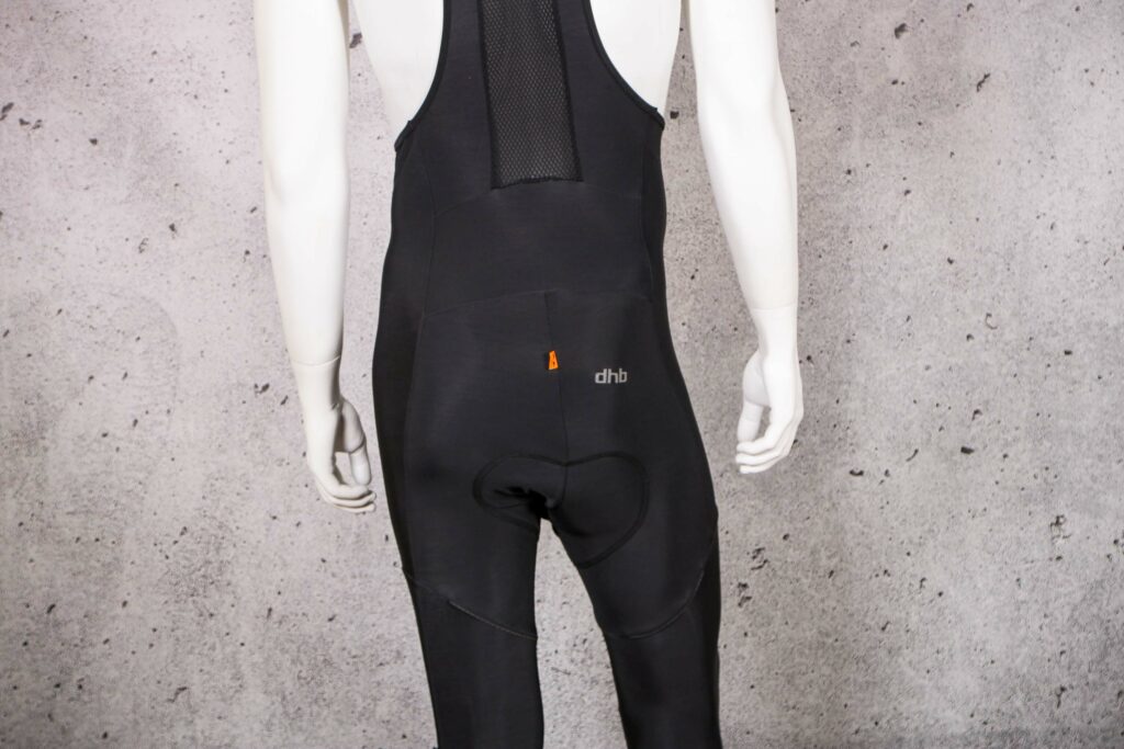 2021 dhb Classic Thermal three-quarter Bib Tights – back detail.jpg