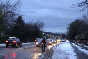 Edinburgh cycle lane (Cyclesouthedin via Twitter)