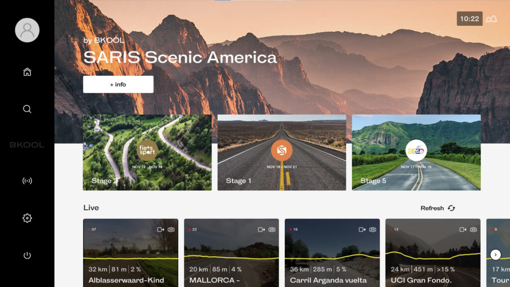 BKOOL – home screen