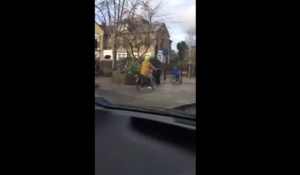 Driver using phone complains about cyclists