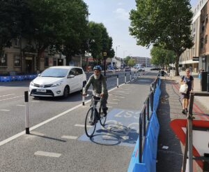 TfL Image -The previously completed upgrade of the CS7 route in Balham