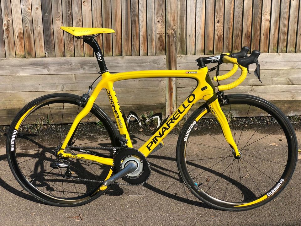 Bradley Wiggins yellow TDF winning Pinarello Dogma