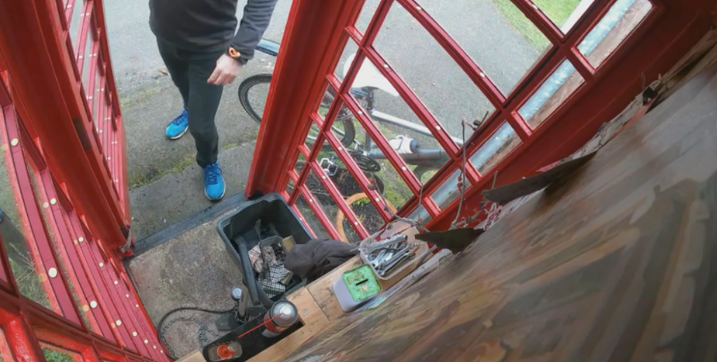 Phone box maintenance station