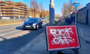 Cyclists dismount