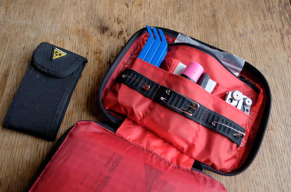 Bikepacking first aid repair kit