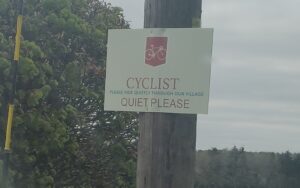 Oxfordshire ride quietly sign