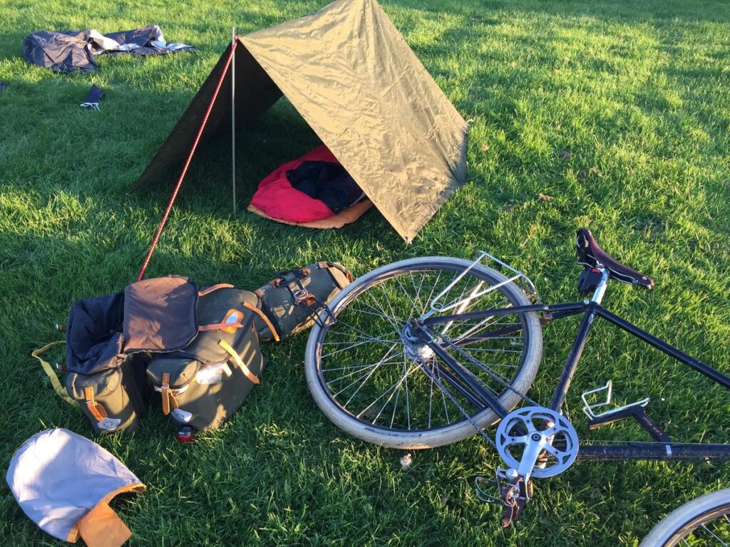 Cycling UK and OS Maps bikepacking Cotswolds bivi