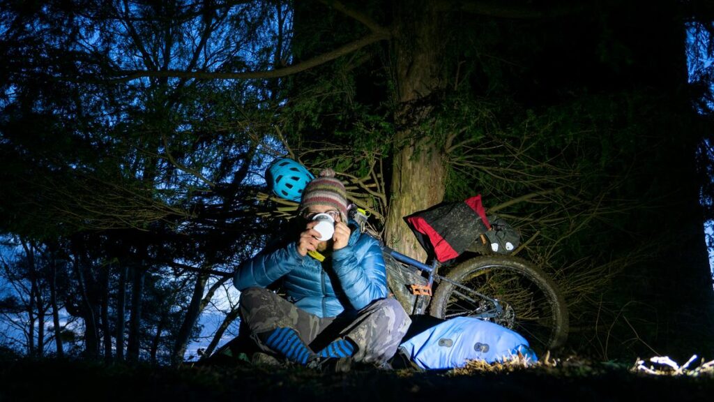 Cycling UK and OS Maps bikepacking – Sam Jones in Surrey Hills