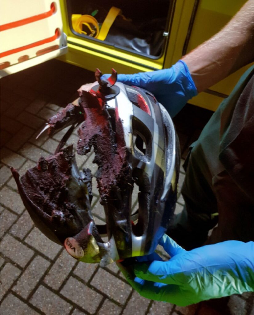 Keith Vernon case – victim’s cycle helmet