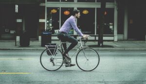 man on bike