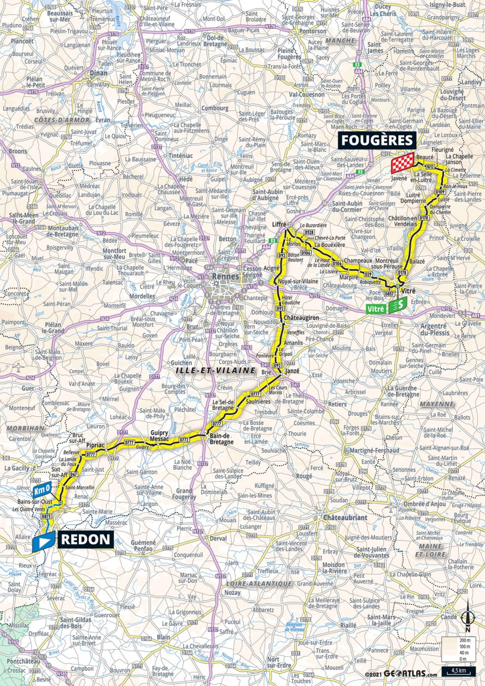 TdF 2021 Stage 04 Map