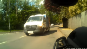 Tesco van driver close pass 0-7 screenshot