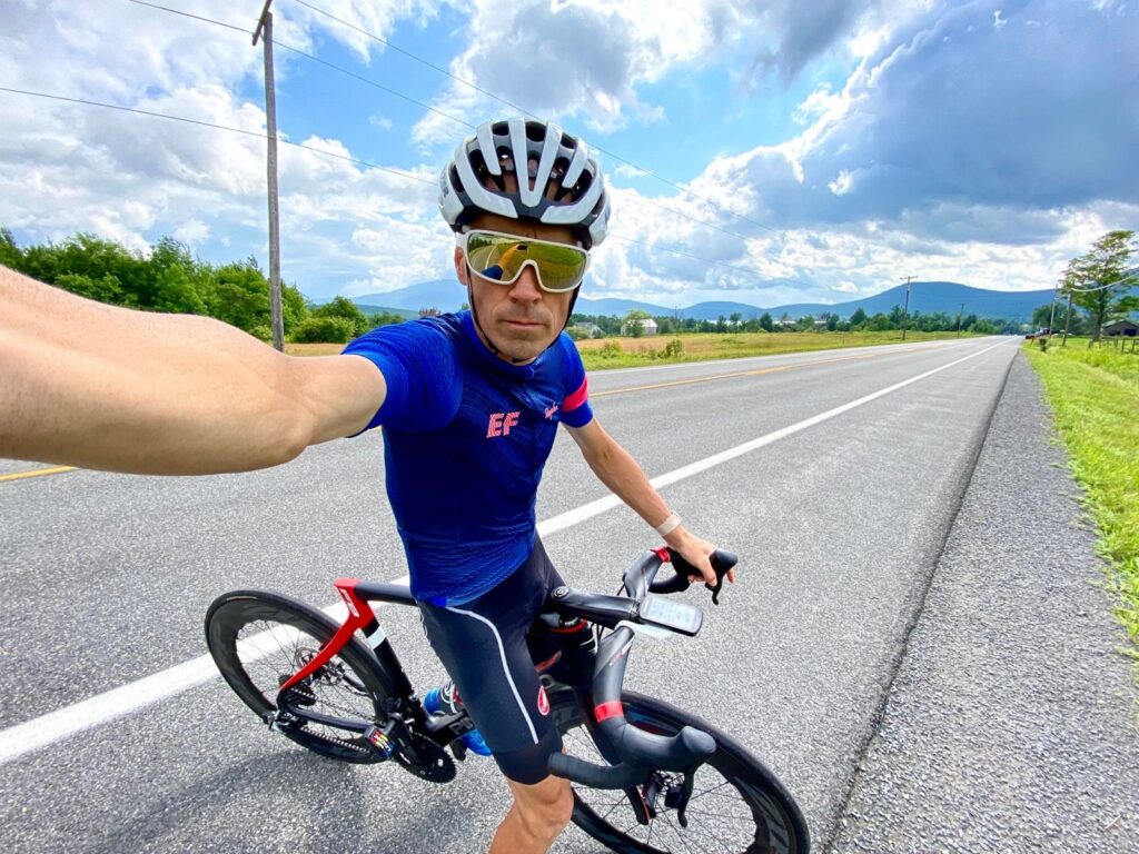 Chad Tavernia 100-mile out the saddle (Image credit: Chad Tavernia/Strava)