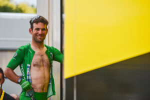 Mark Cavendish after winning Stage 10 of 2021 Tour de France – Picture credit A.S.O. Charly Lopez