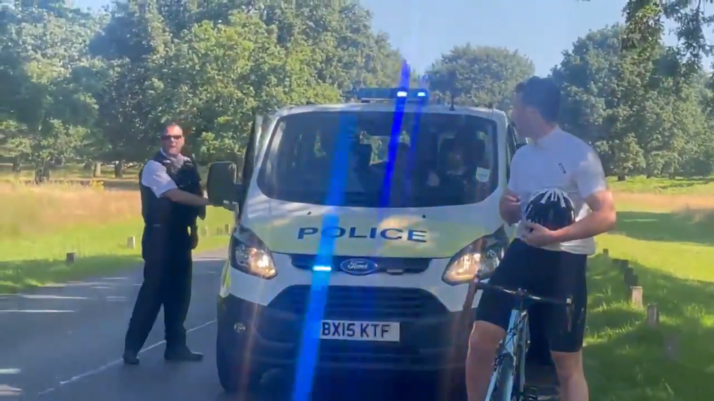 Richmond Park cyclist warned about speeding by police