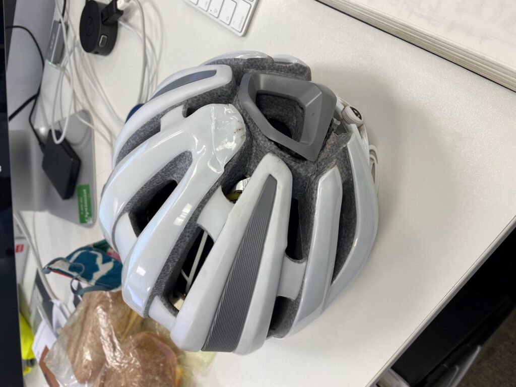 Dent in helmet: credit Royal Parks Police