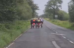 Jeremy Vine two abreast cyclists video screenshot