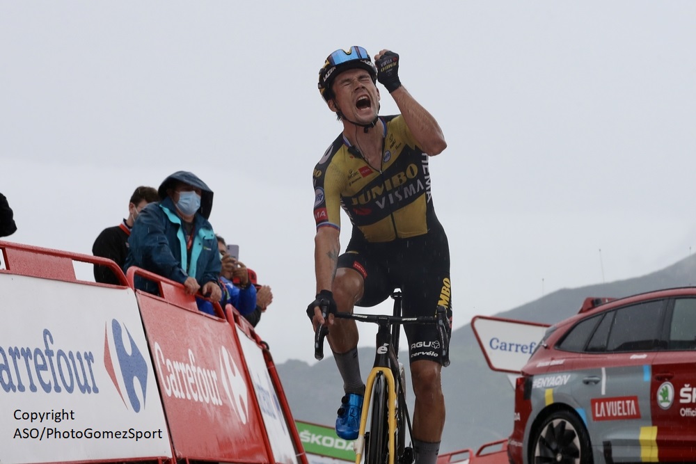 Primoz Roglic wins Stage 17 of 2021 Vuelta – Copyright ASO, PhotoGomezSport