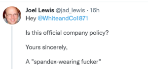 “Spandex-wearing fuckers” HGV driver