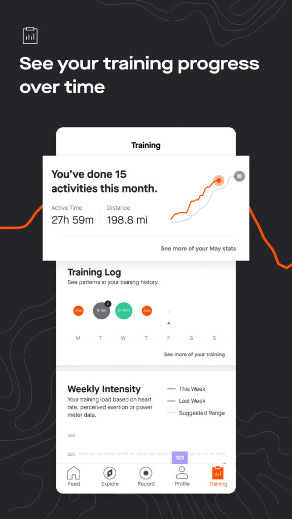 Strava Training log